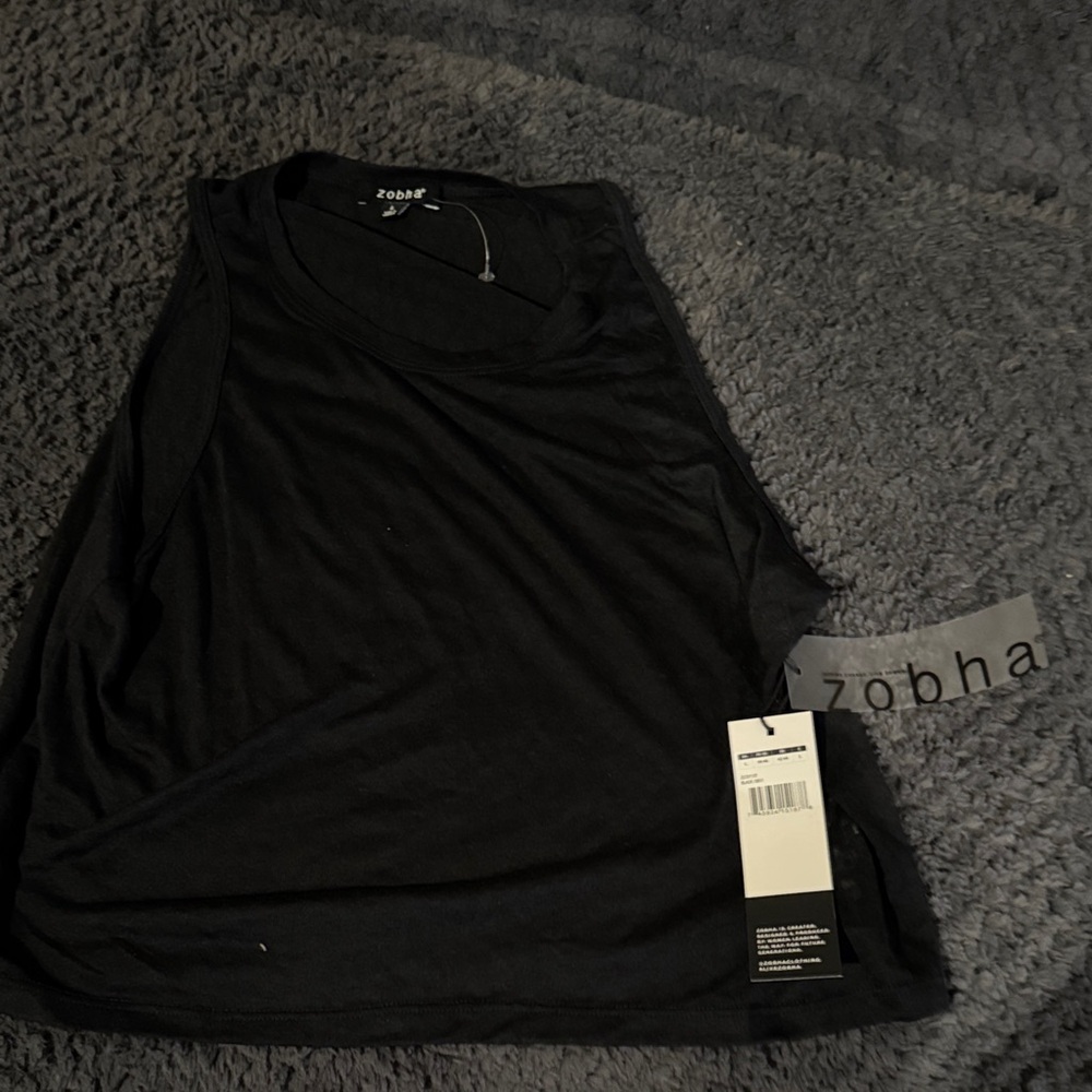 Zobha Women's Classic Black Muscle Tee